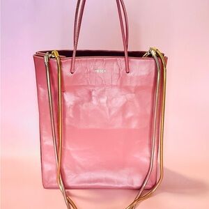 Medea Tall Busted Leather Tote – Lilac (Authentic)